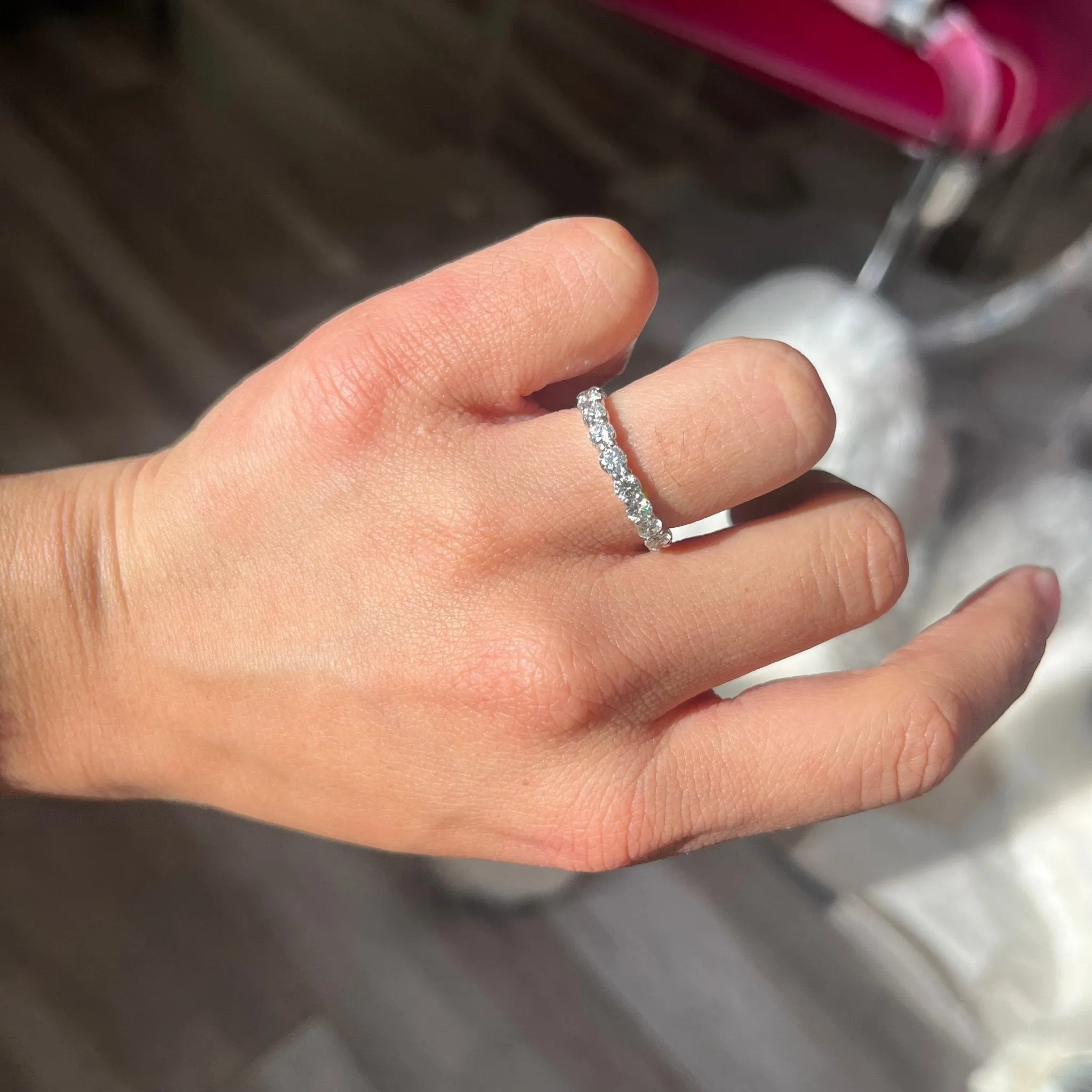 2.00ctw Round Brilliant Cut Diamond Eternity Band French