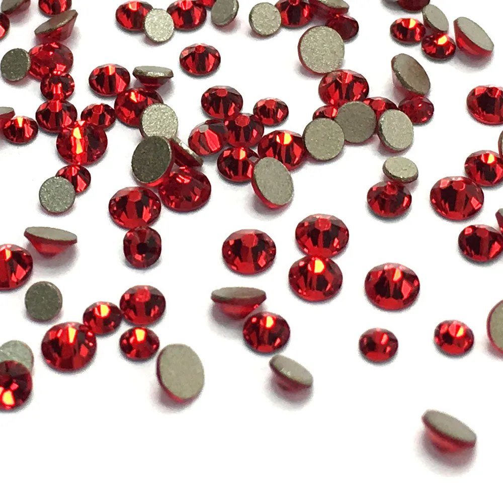 2058 & 2088 Swarovski Flatback No Hotfix Mix Sizes, Light Siam (227)
