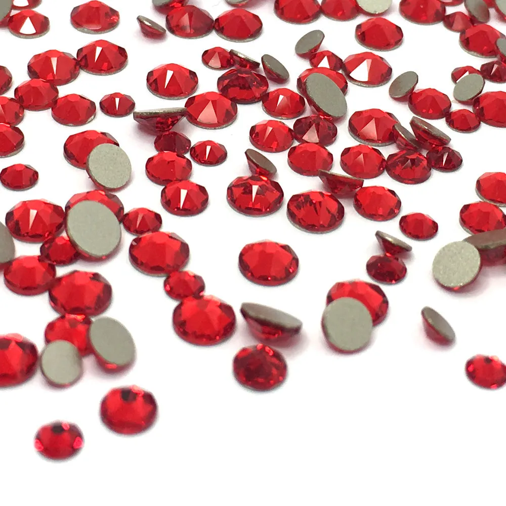 2058 & 2088 Swarovski Flatback No Hotfix Mix Sizes, Light Siam (227)