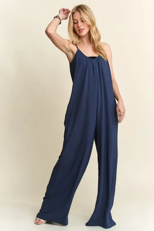 ADORA Wide Leg Casual Cami Jumpsuit