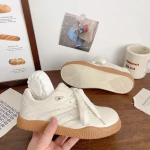 ADVBRIDGE  -  Korean Style Womens Casual Shoes Breathable Exercise Little White Platforms Shoes Ugly Cute Wear Resistant Sneaker Casual