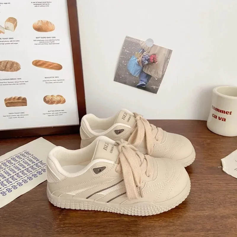 ADVBRIDGE  -  Korean Style Womens Casual Shoes Breathable Exercise Little White Platforms Shoes Ugly Cute Wear Resistant Sneaker Casual