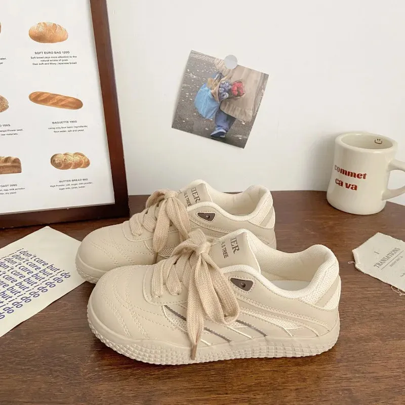 ADVBRIDGE  -  Korean Style Womens Casual Shoes Breathable Exercise Little White Platforms Shoes Ugly Cute Wear Resistant Sneaker Casual