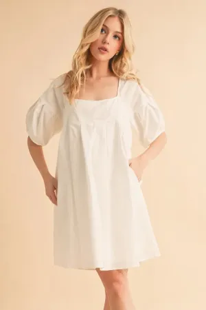 Aemi   Co Square Neck Babydoll Dress with Pockets