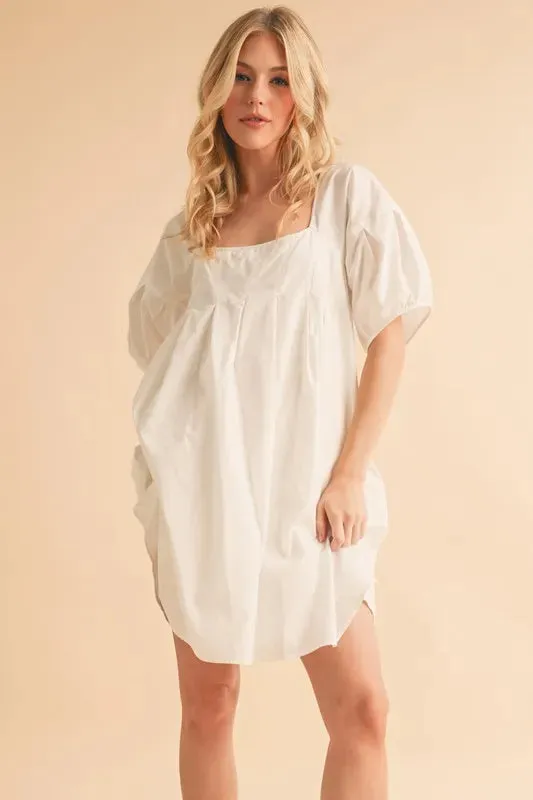 Aemi   Co Square Neck Babydoll Dress with Pockets