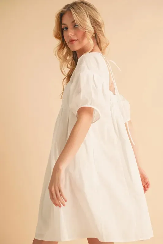 Aemi   Co Square Neck Babydoll Dress with Pockets