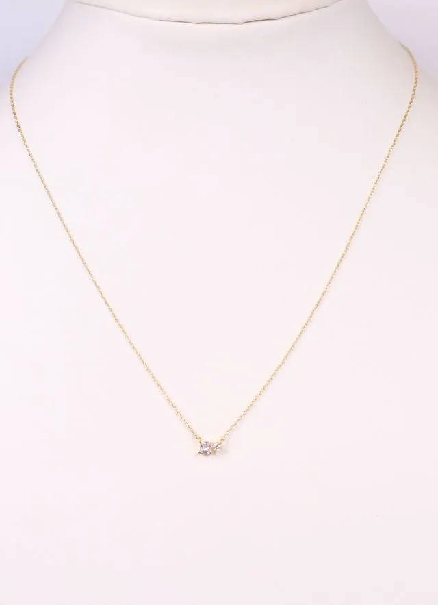 Affleck CZ Necklace Gold