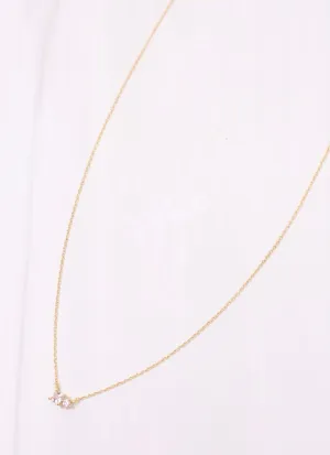 Affleck CZ Necklace Gold