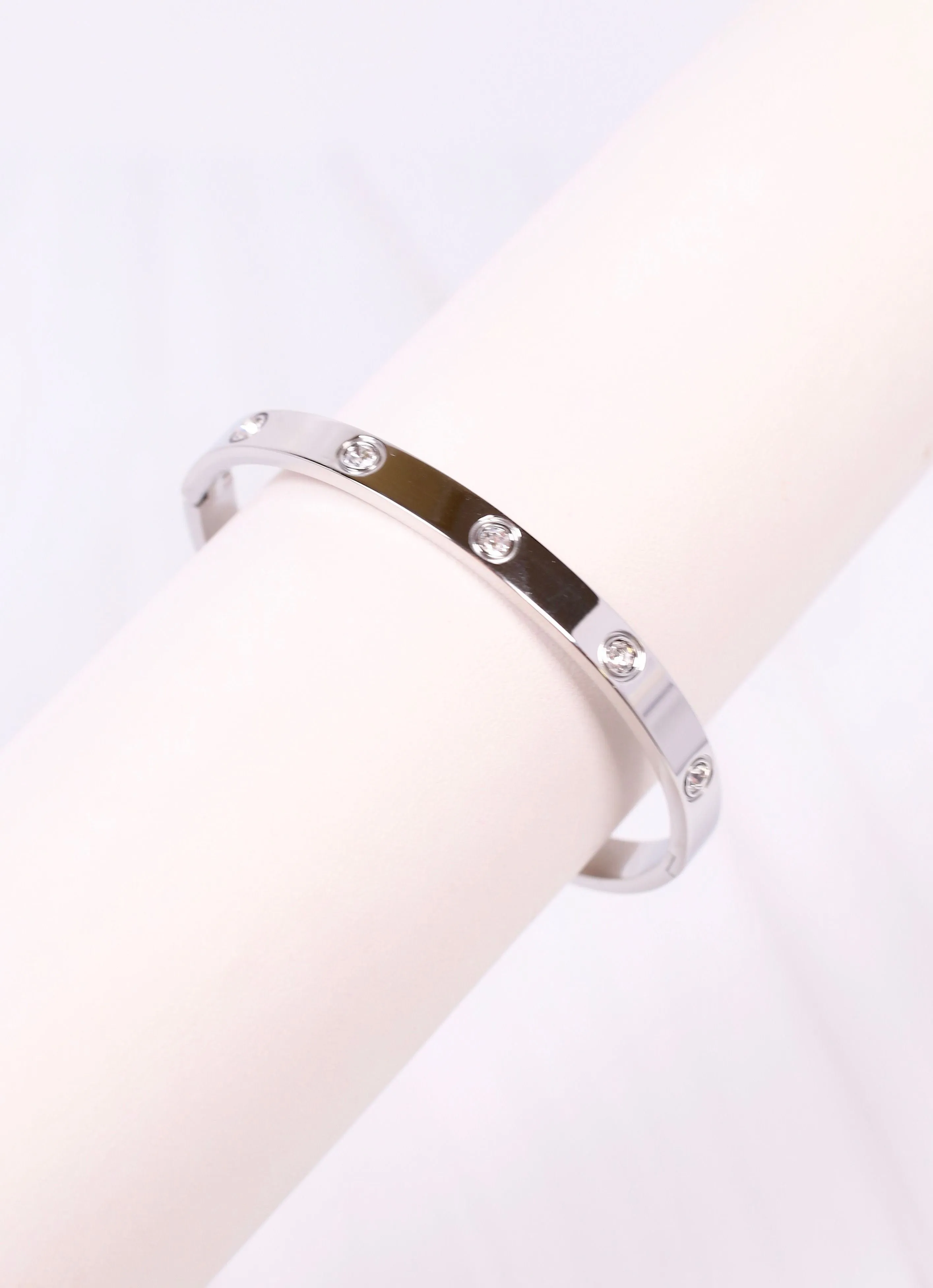 Almeria CZ Metal Bracelet SILVER