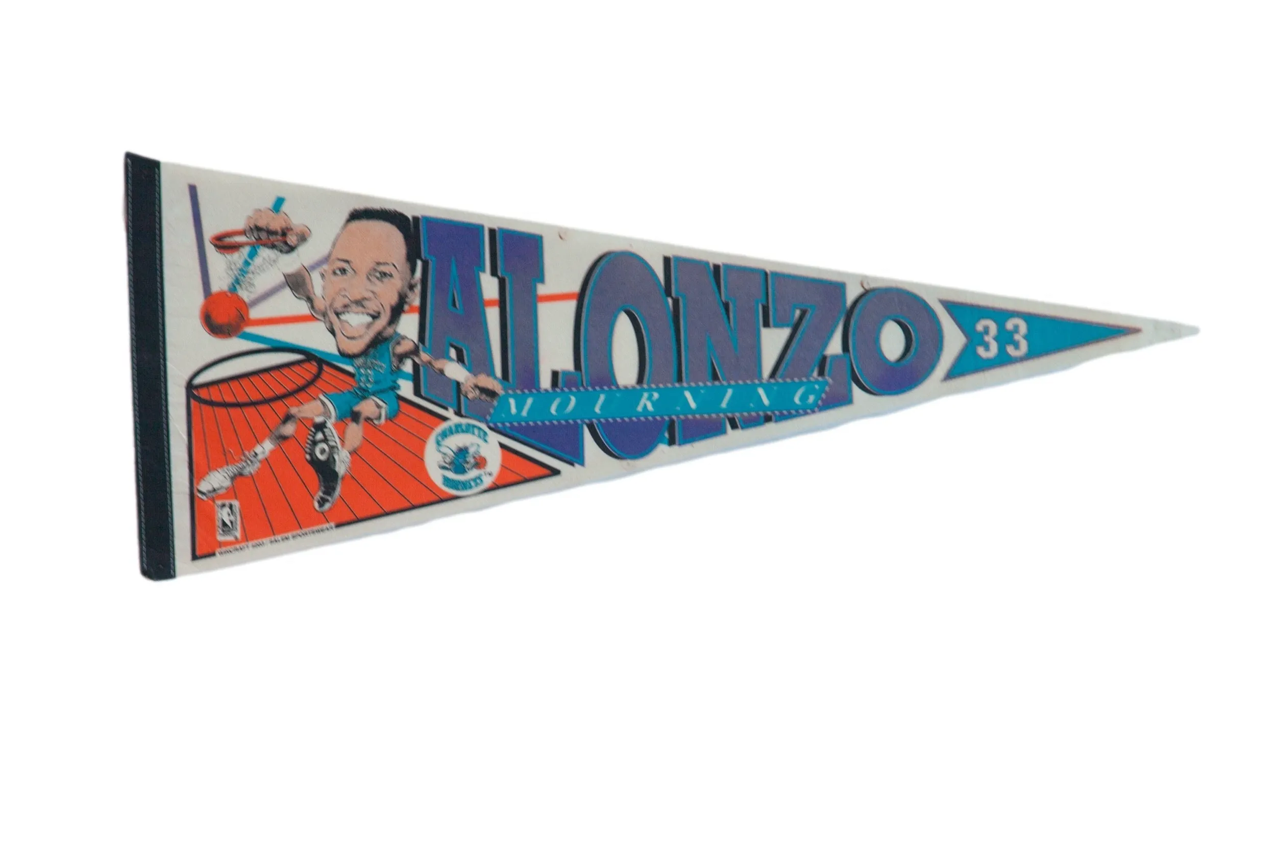 Alonzo Mourning Charlotte Hornets Felt Flag Pennant