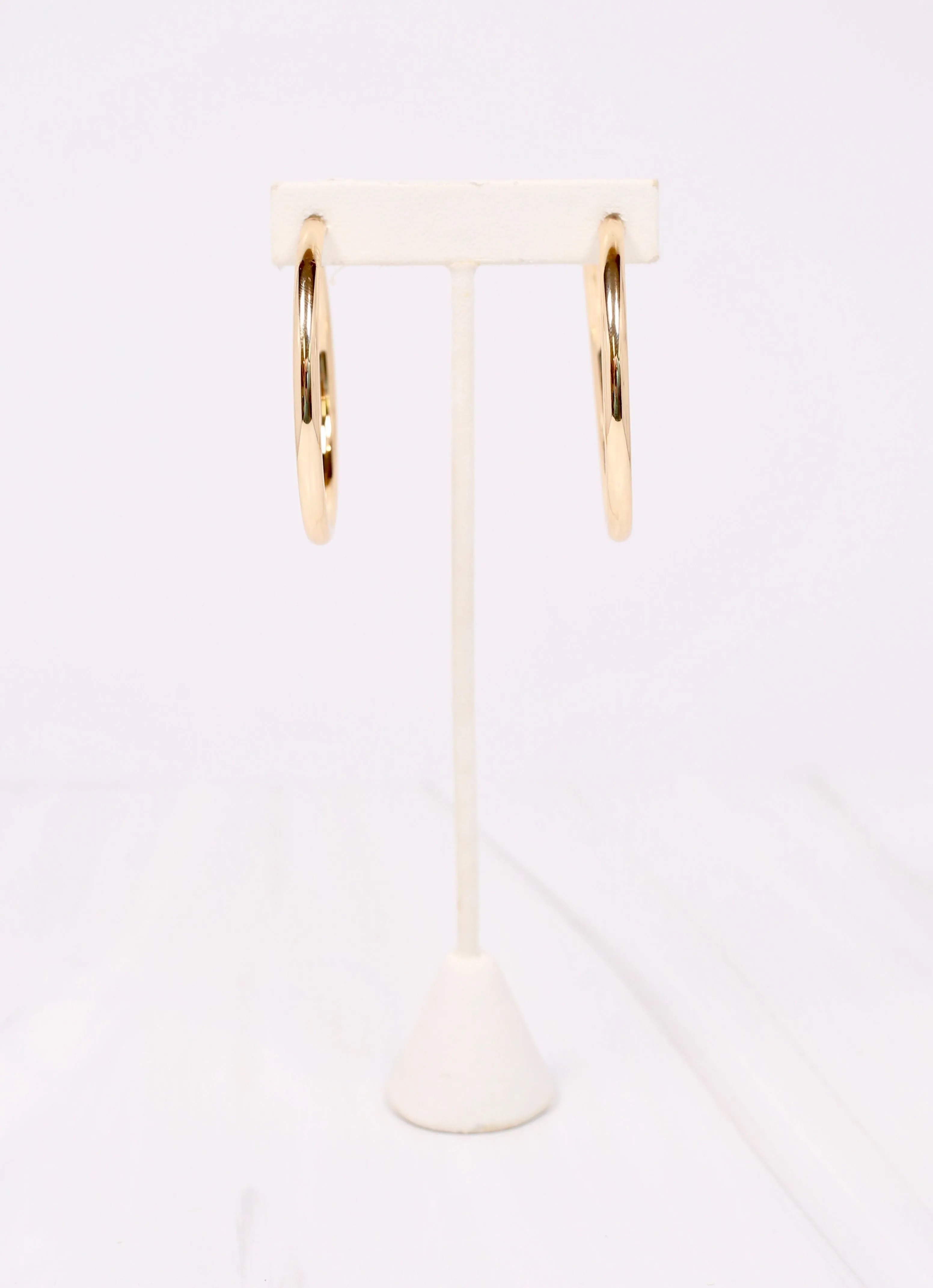 Arden Satin Hoop Earring Gold