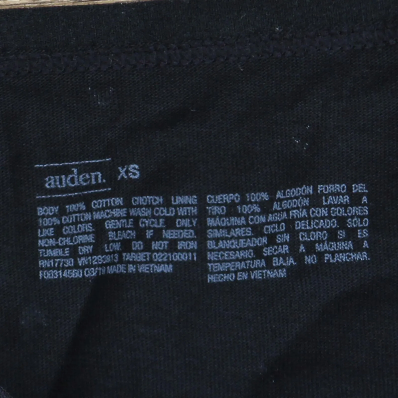 Auden Women's Cotton Hipster 6pk 549142 Black XS