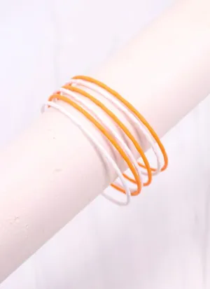 Autry Bangle Set Orange White