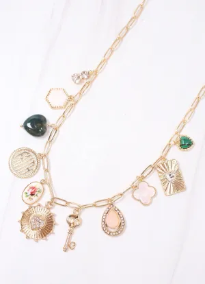 Aylett Charm Necklace Gold