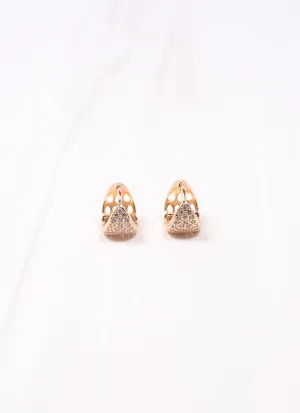 Barnard CZ Hoop Earring Gold