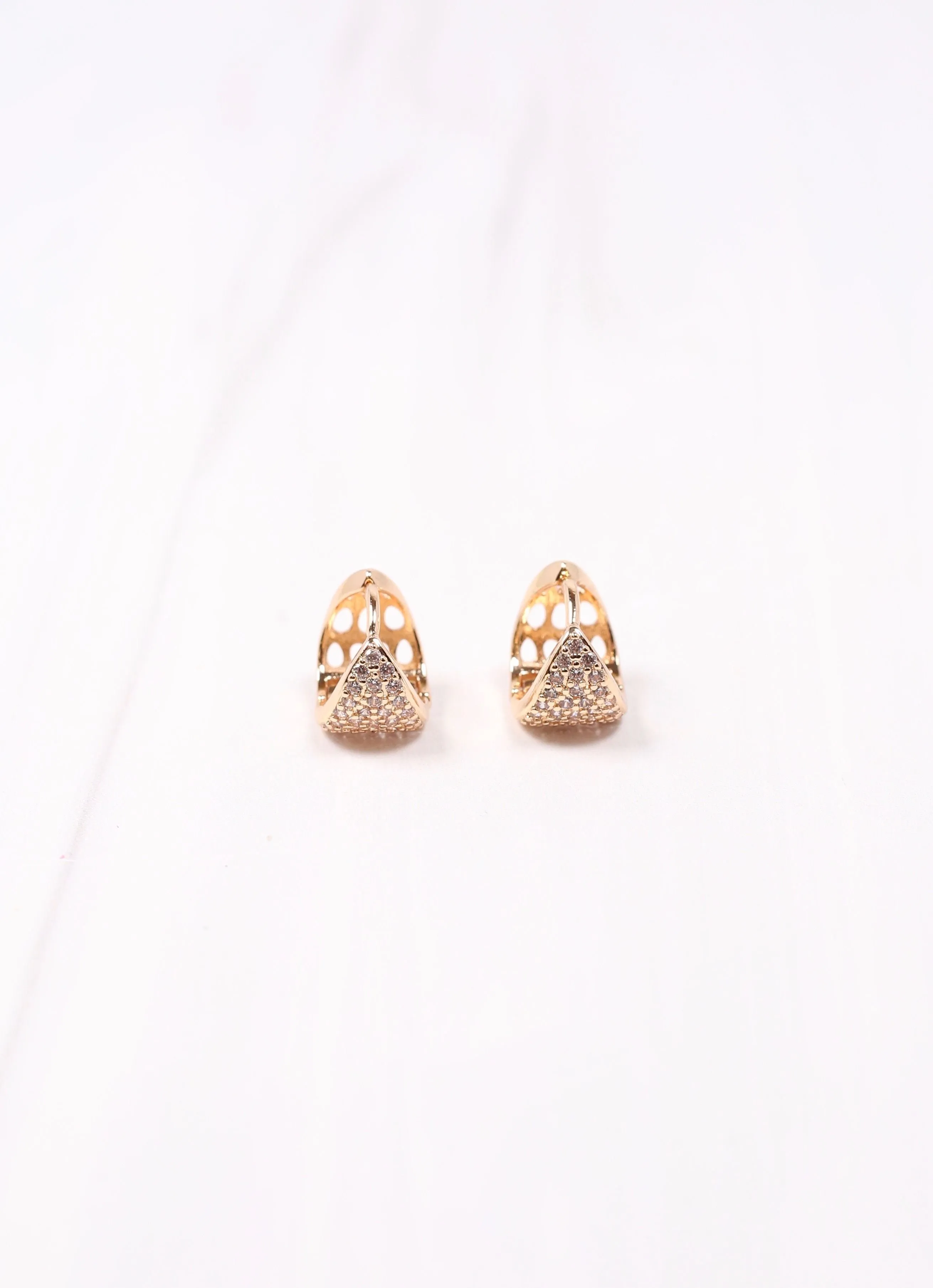 Barnard CZ Hoop Earring Gold