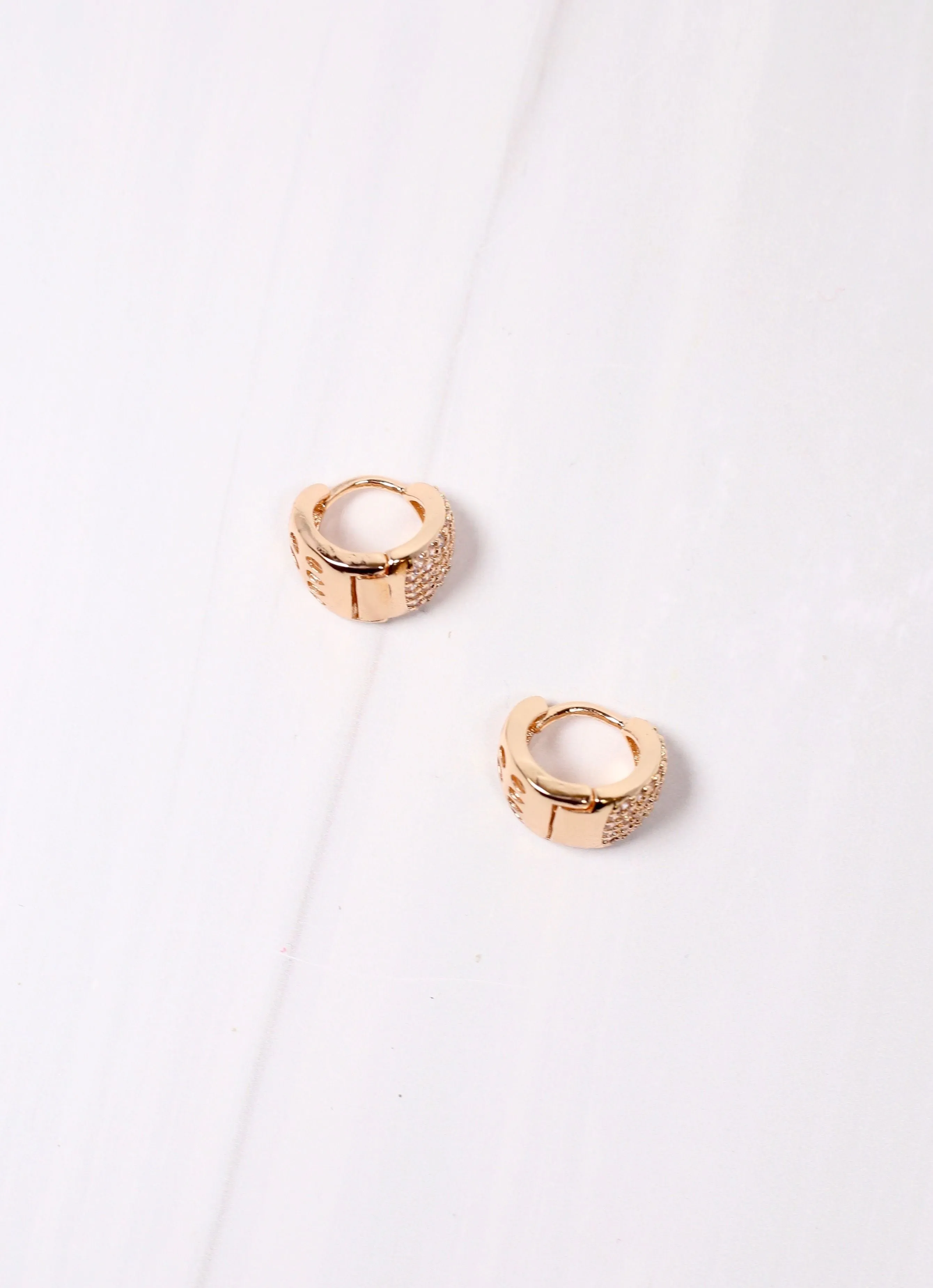 Barnard CZ Hoop Earring Gold