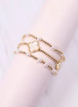 Barnes Clover Bracelet Set Gold