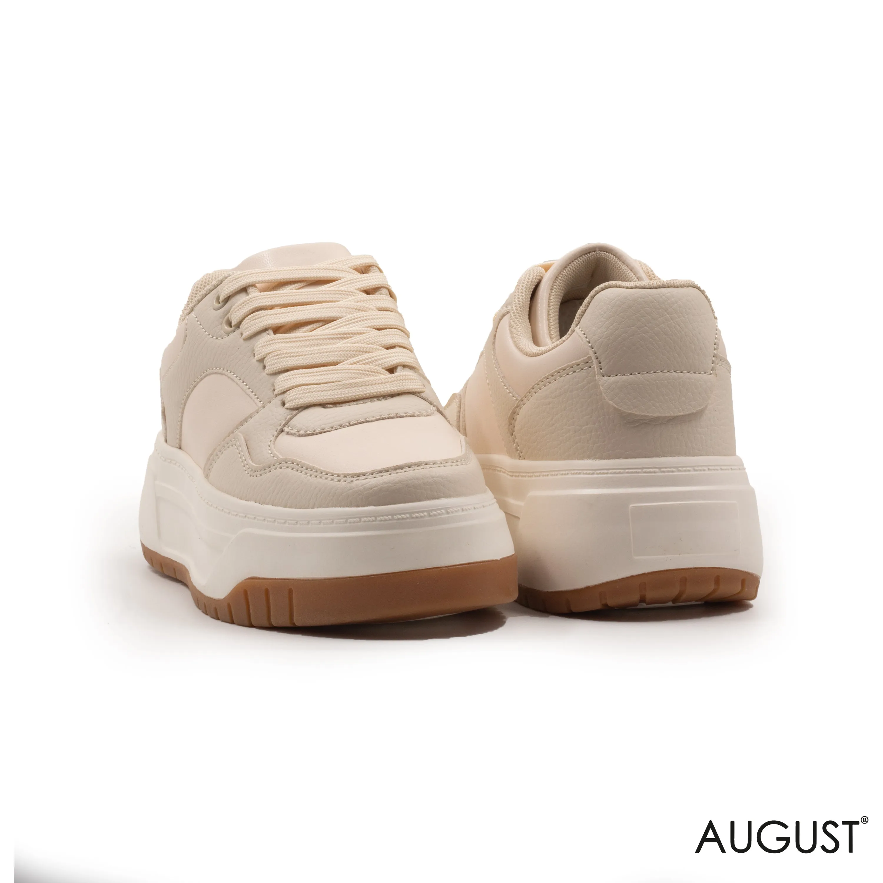 BEIGE SNEAKERS WITH THICK SOLE
