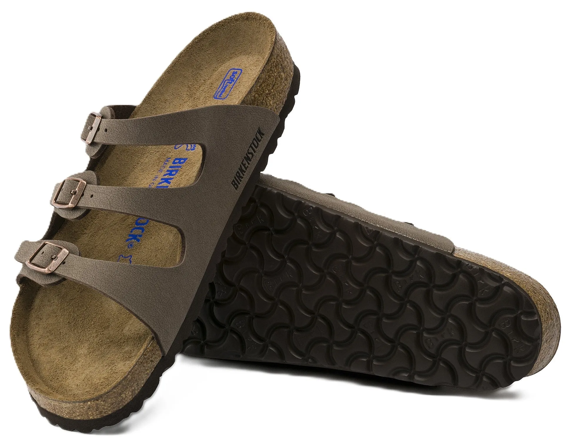 Birkenstock Florida Sandals - Mocha Birkbuc | Soft Footbed