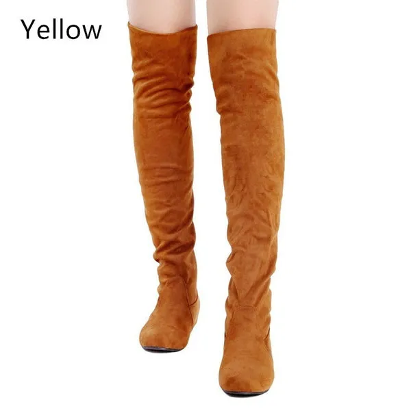 Black Leopard Boots Winter Spring Ladies Flat Bottom Boots Shoes