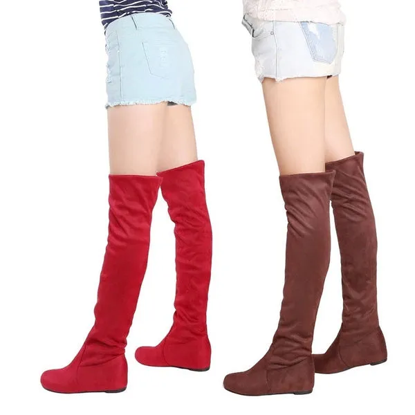 Black Leopard Boots Winter Spring Ladies Flat Bottom Boots Shoes
