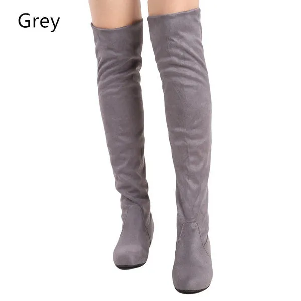 Black Leopard Boots Winter Spring Ladies Flat Bottom Boots Shoes