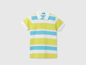Boys Striped Polo Collar T-Shirt