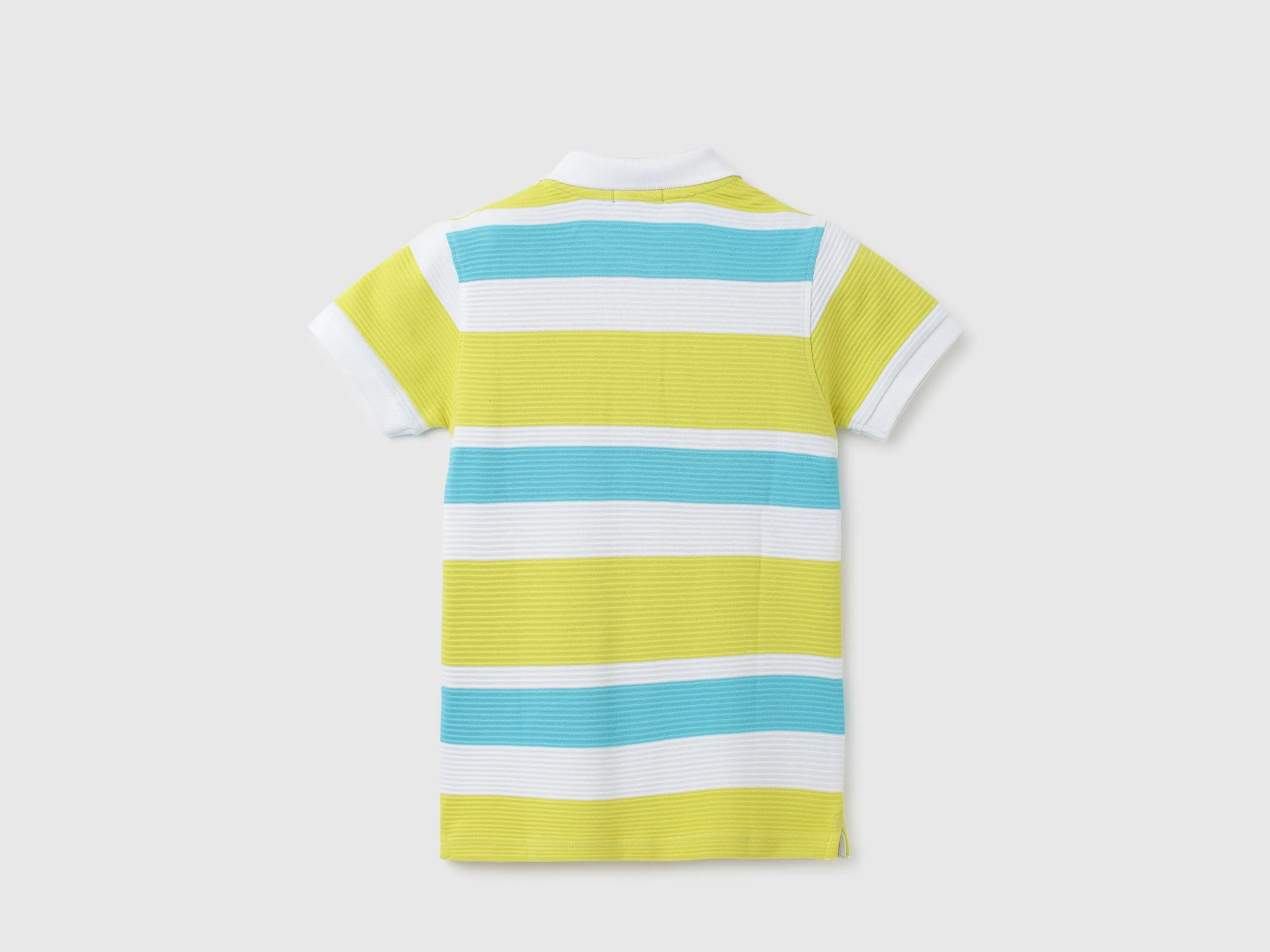 Boys Striped Polo Collar T-Shirt