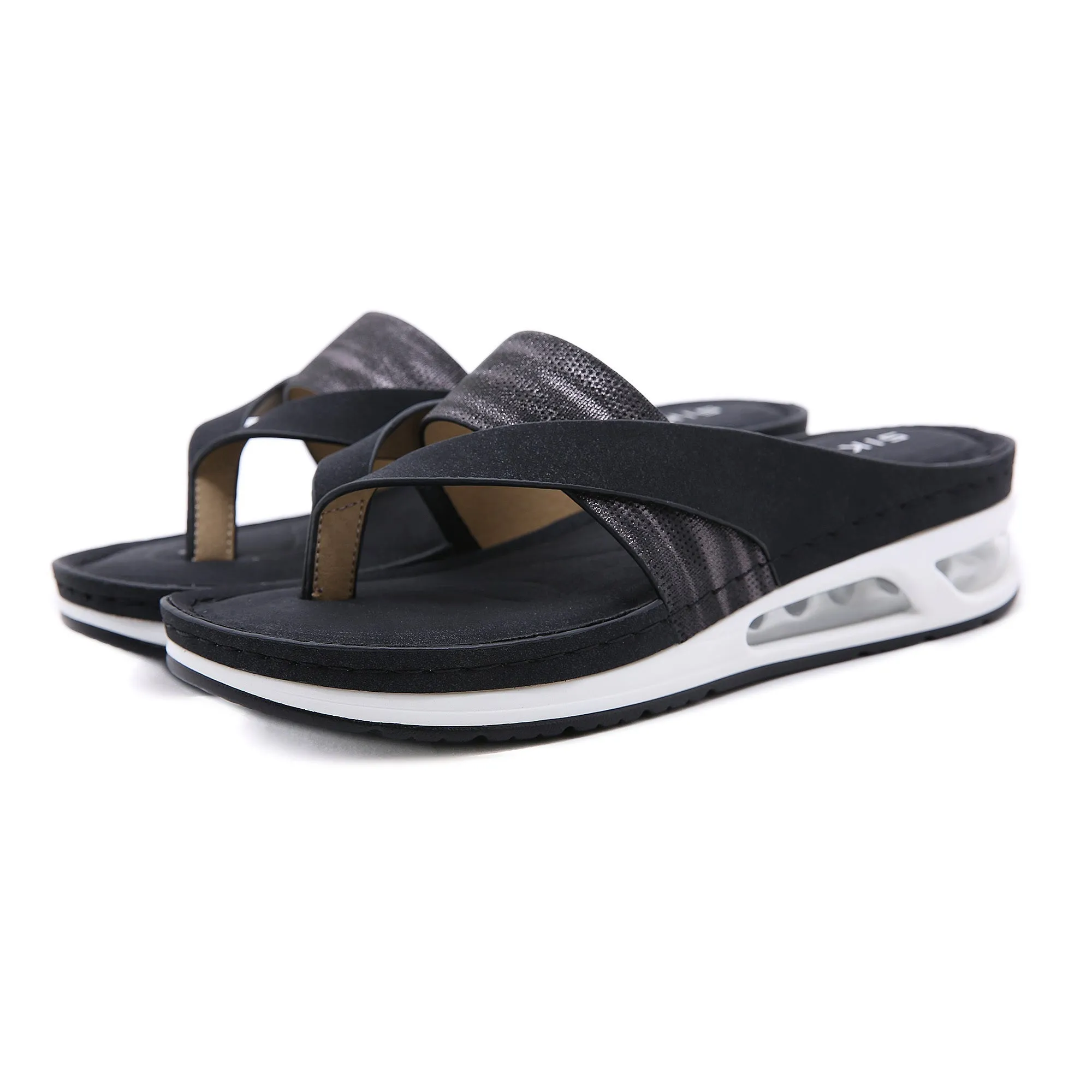 Brinkley Relief T-Strap Flip Flop - Black
