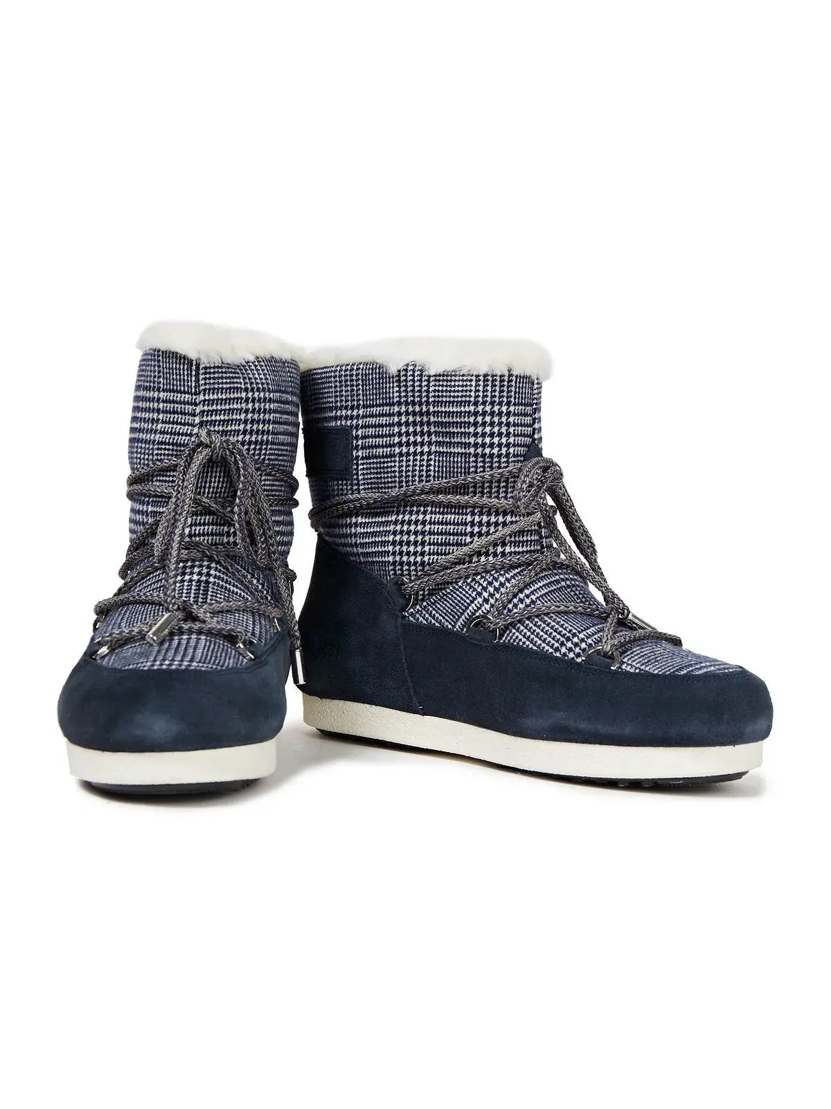 Buty damskie MOON BOOT Mb Far Side Low  - szkocka krata granarowa
