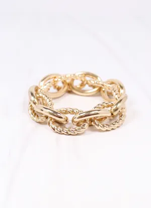 Cates Link Stretch Bracelet Gold