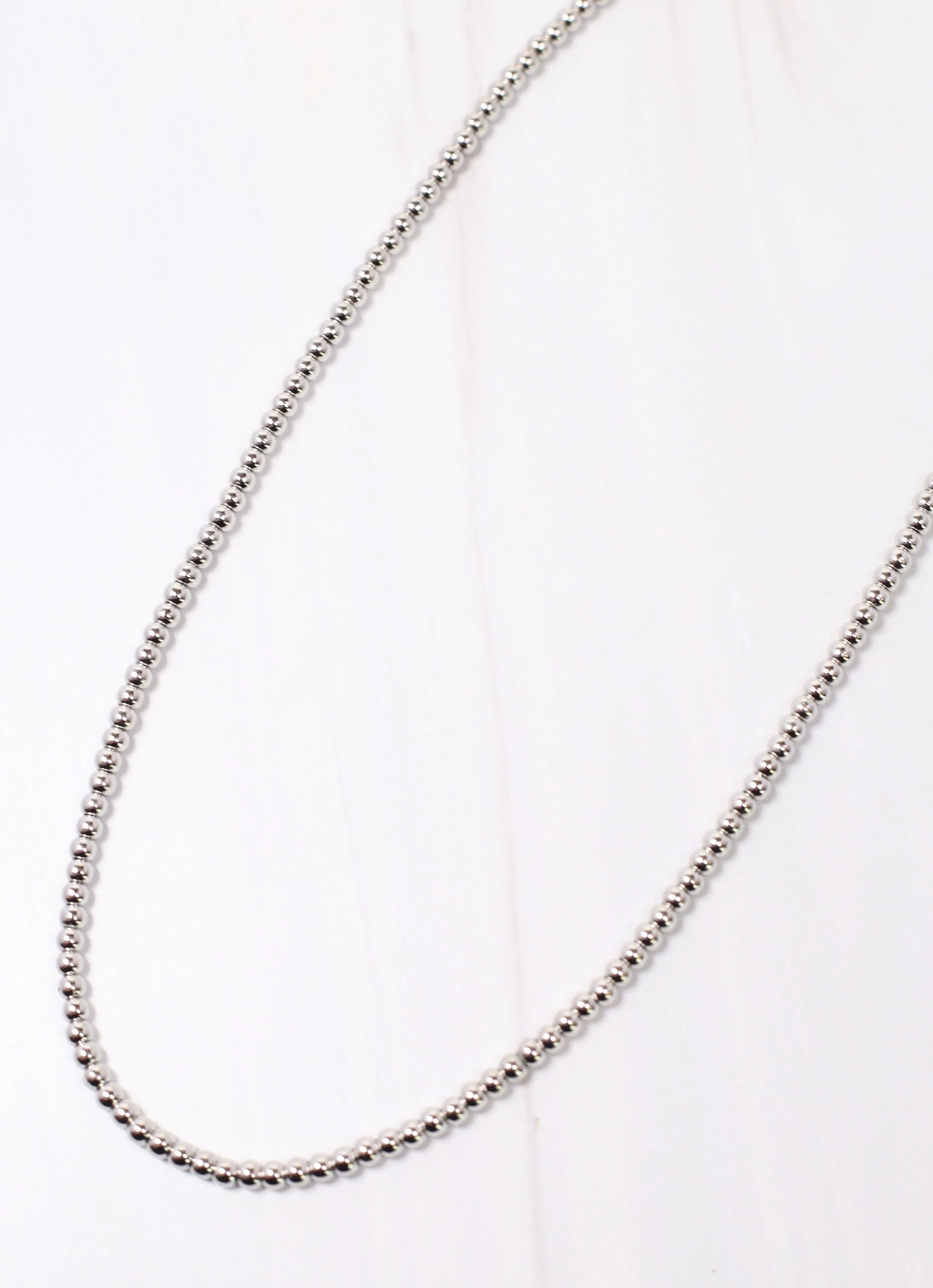 Catoosa Ball Necklace Silver