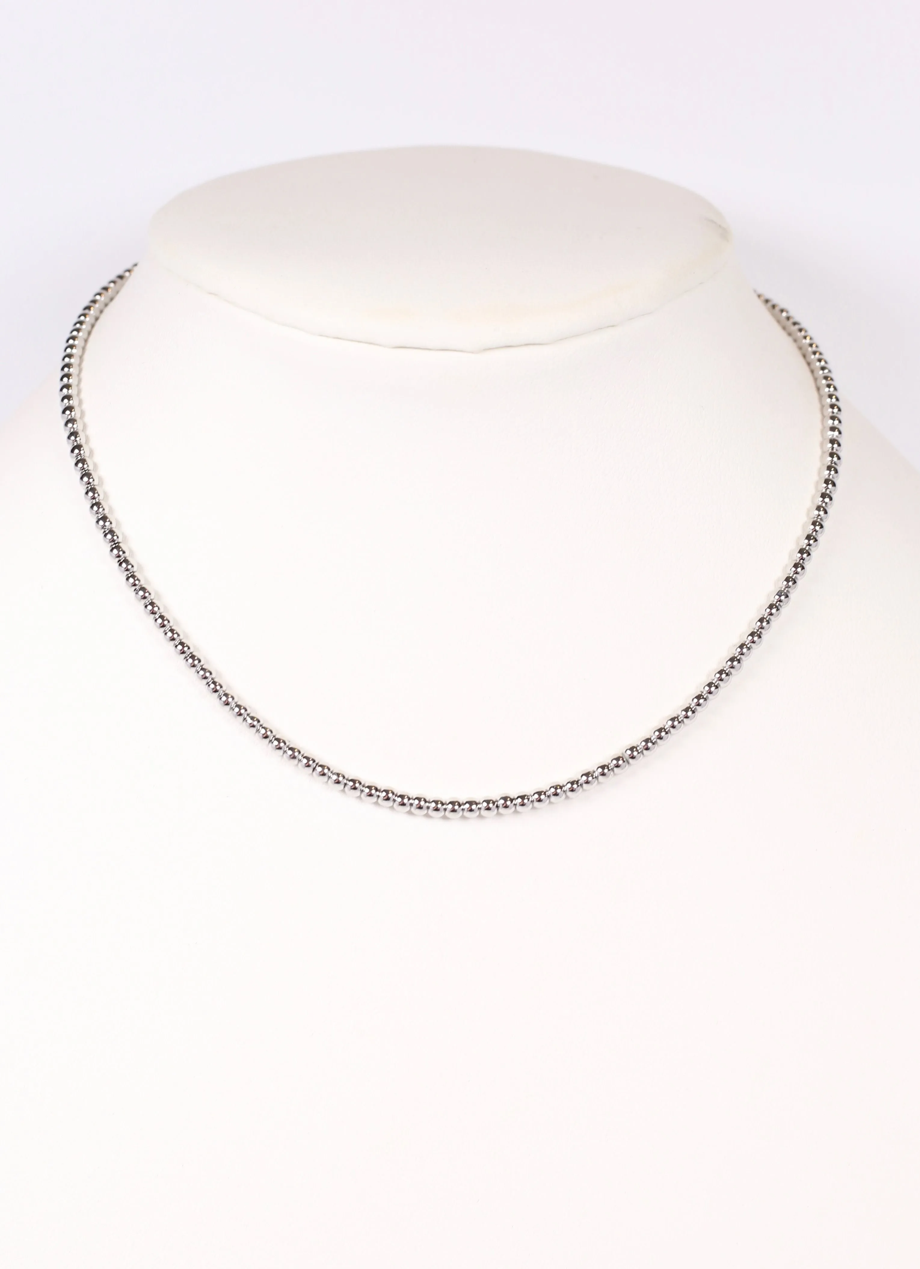 Catoosa Ball Necklace Silver