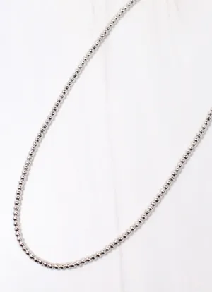 Catoosa Ball Necklace Silver