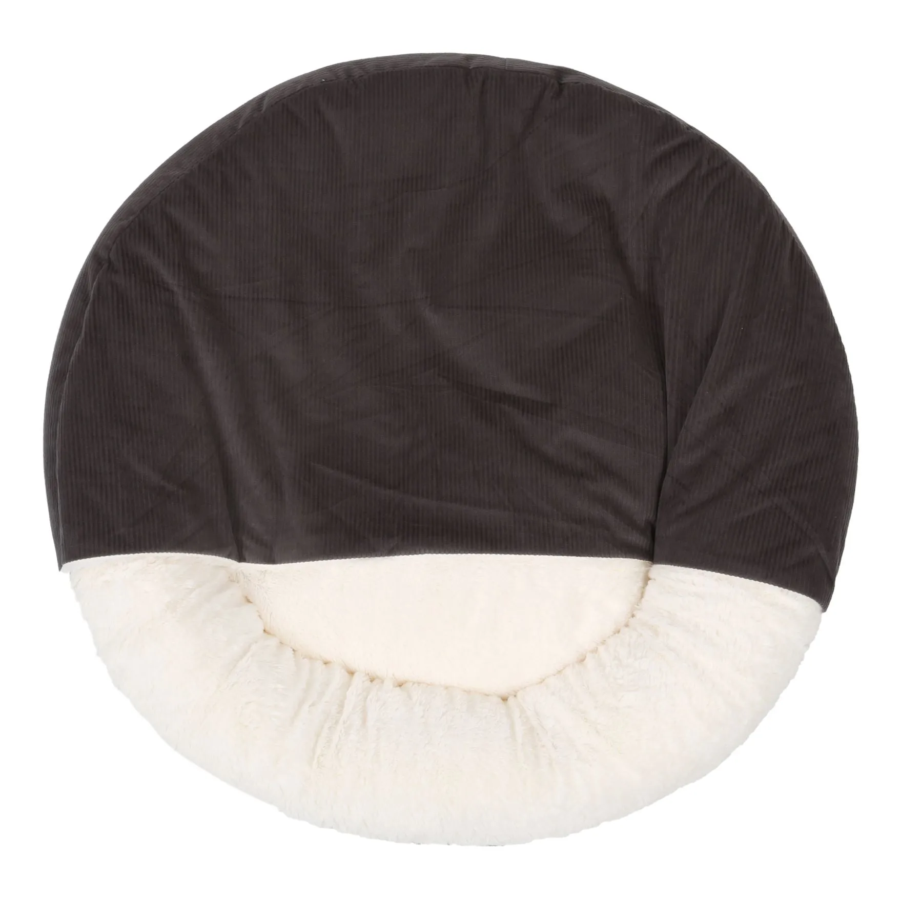 Charlie's Snookie Hooded Corduroy Calming Dog Bed Charcoal Medium