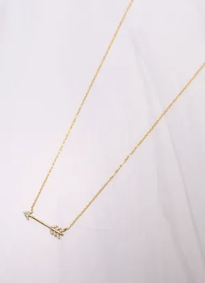 Chazz CZ Arrow Necklace Gold