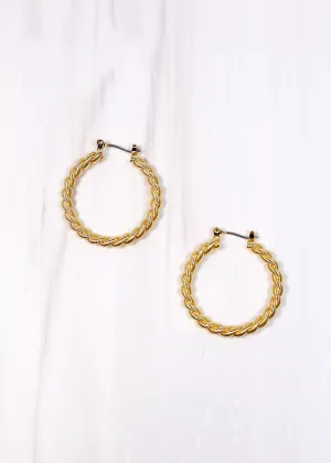 Clyde Twisted Hoop Earring Gold