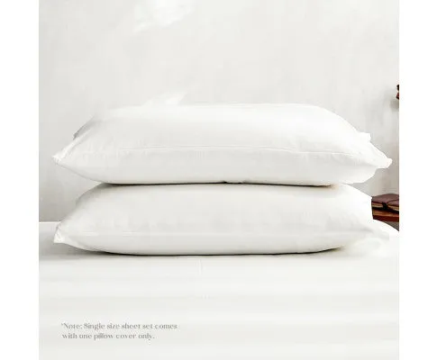 Cosy Club Duvet Cover Quilt Set King Flat Cover Pillow Case Essential White