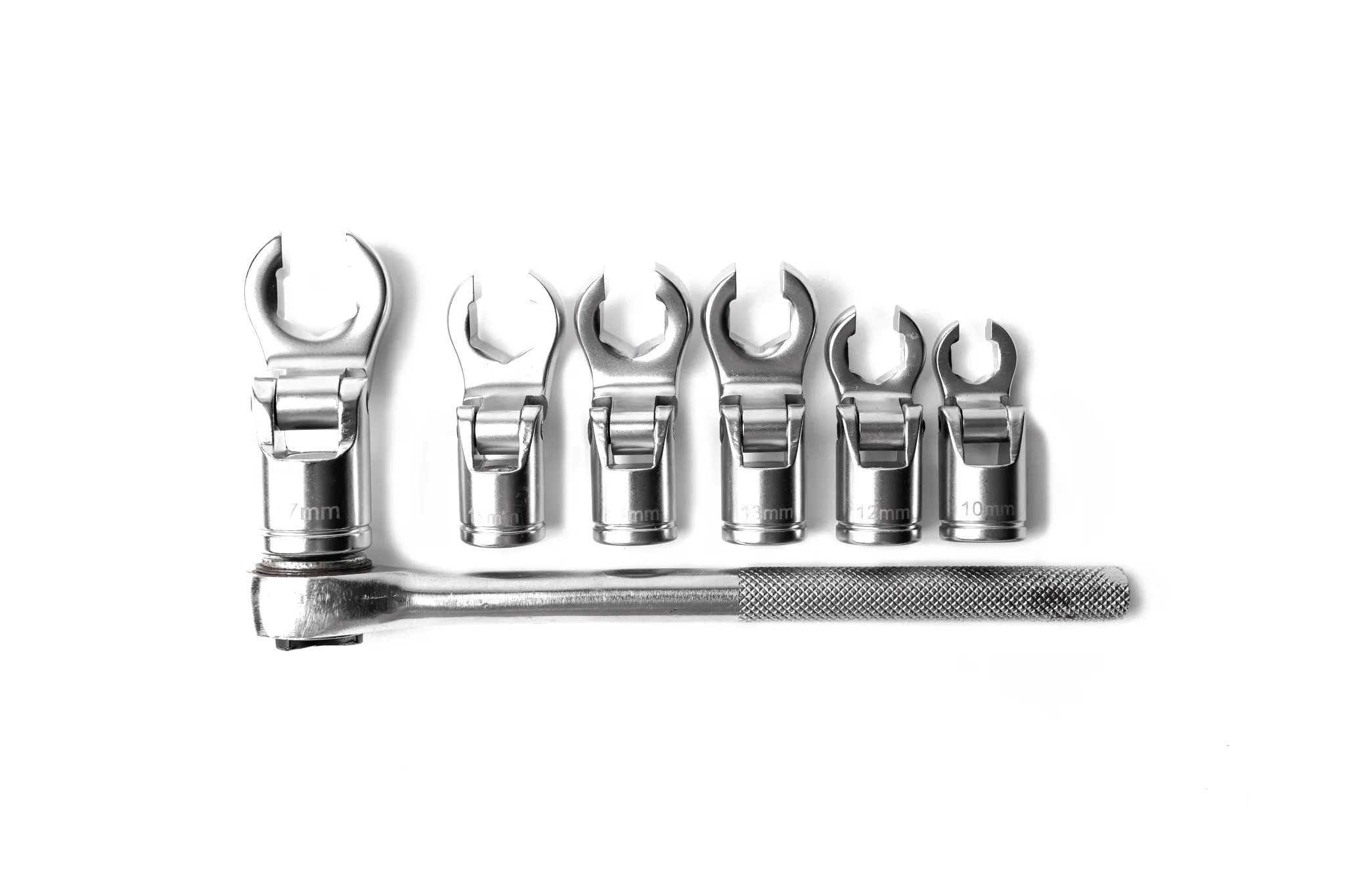 Crows Feet Adjustable Flare Nut Sockets | 3/8" Drive | 6 Piece Metric Set