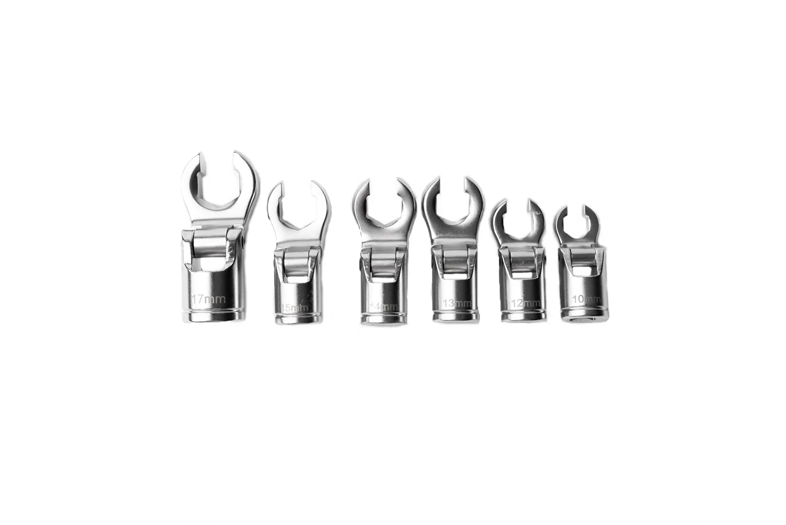 Crows Feet Adjustable Flare Nut Sockets | 3/8" Drive | 6 Piece Metric Set