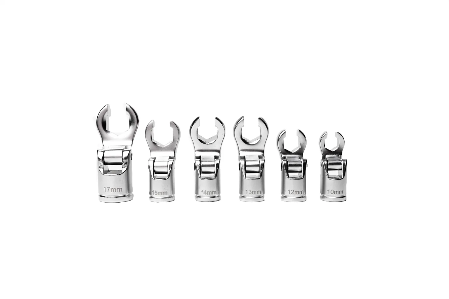 Crows Feet Adjustable Flare Nut Sockets | 3/8" Drive | 6 Piece Metric Set