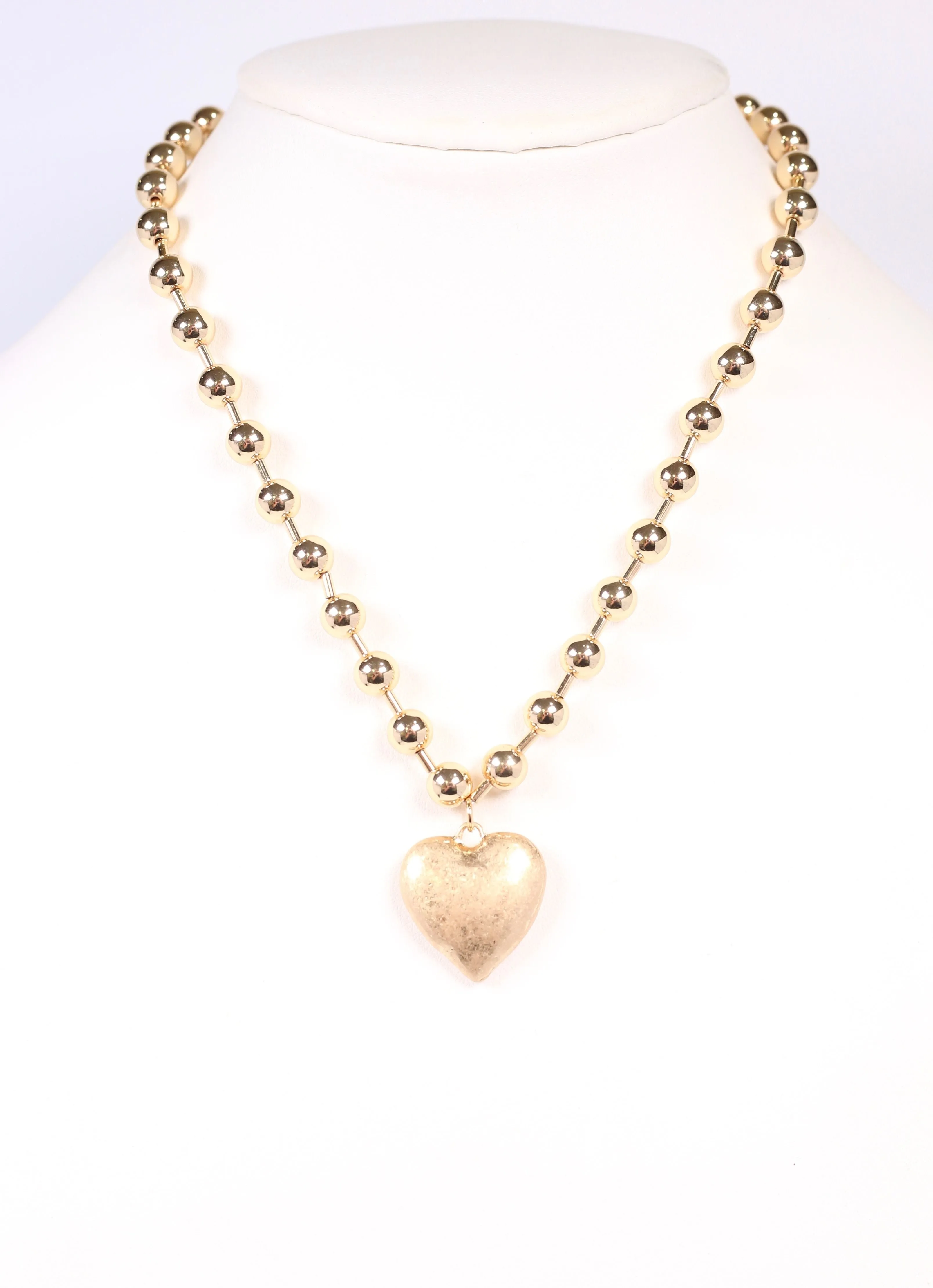Deedra Heart Necklace Gold