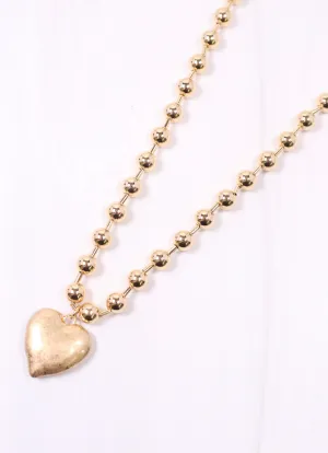 Deedra Heart Necklace Gold