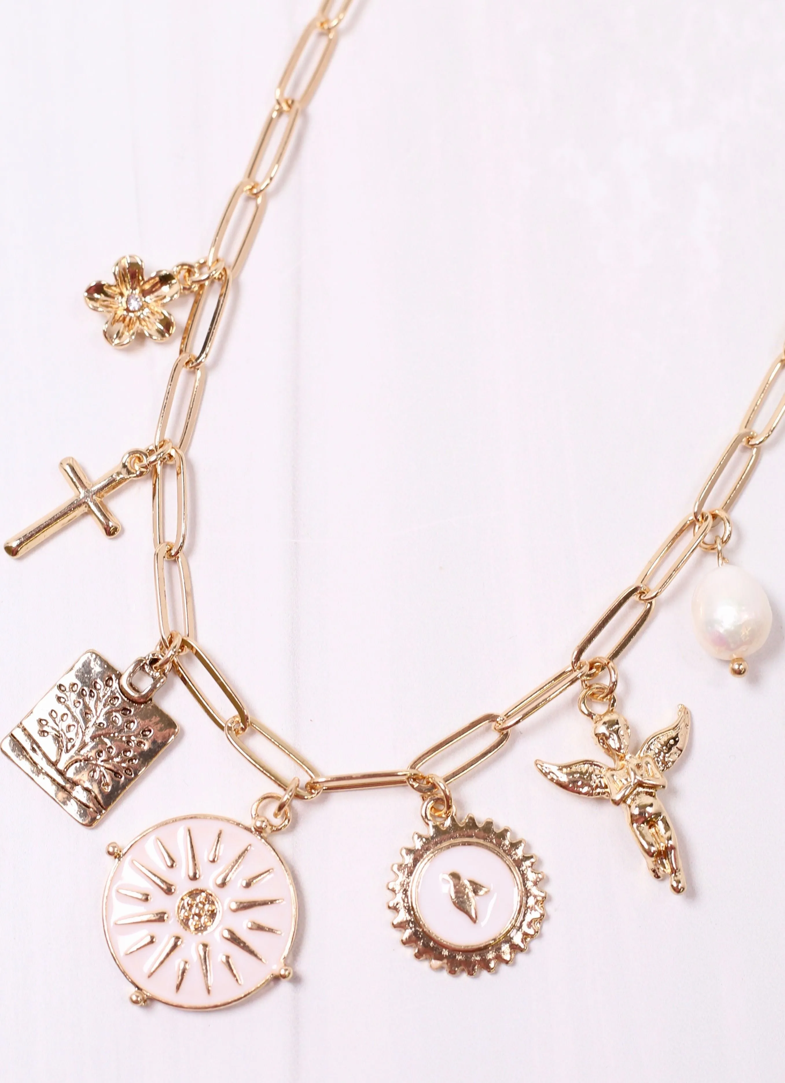 Diana Charm Necklace Gold