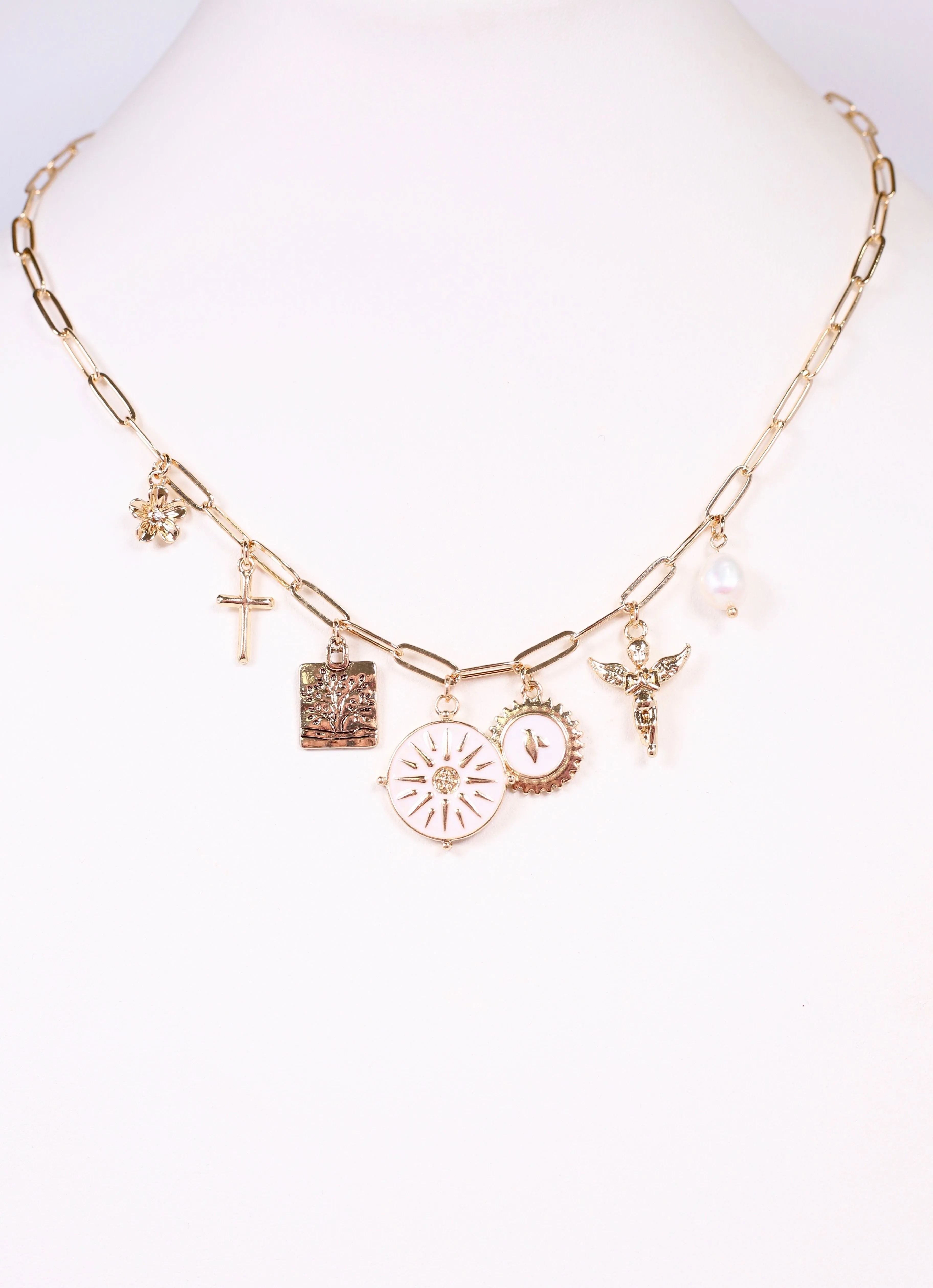 Diana Charm Necklace Gold