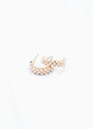 Dorsay Pearl Hoop Earring Gold