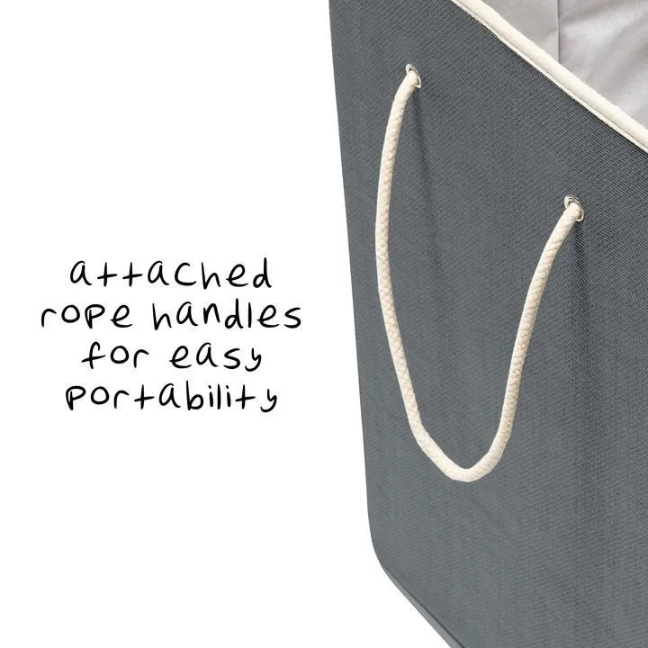 DOUBLE RESIN HAMPER GREY