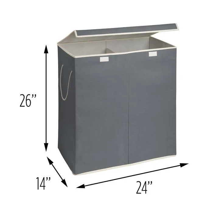 DOUBLE RESIN HAMPER GREY