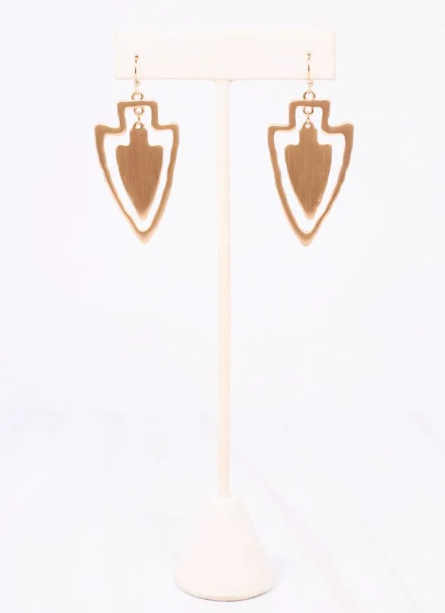 Eames Arrowhead Earring Matte Gold